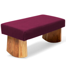 Banca de medita?ie Waterglider International (Burgundy) Seiza Lemn de salcm durabil cu margini curbate pentru o postura perfecta Scaun de medita
