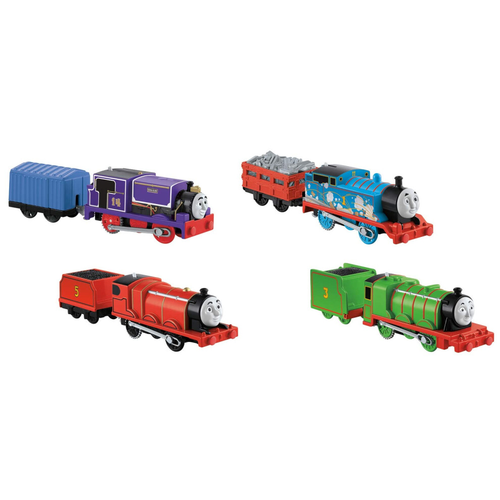 Thomas & Friends Motorized Toy Trains Really Useful Engine Pack  Set of 4 Character Vehicles for Preschool Pretend Play Kids Ages 3+ Years