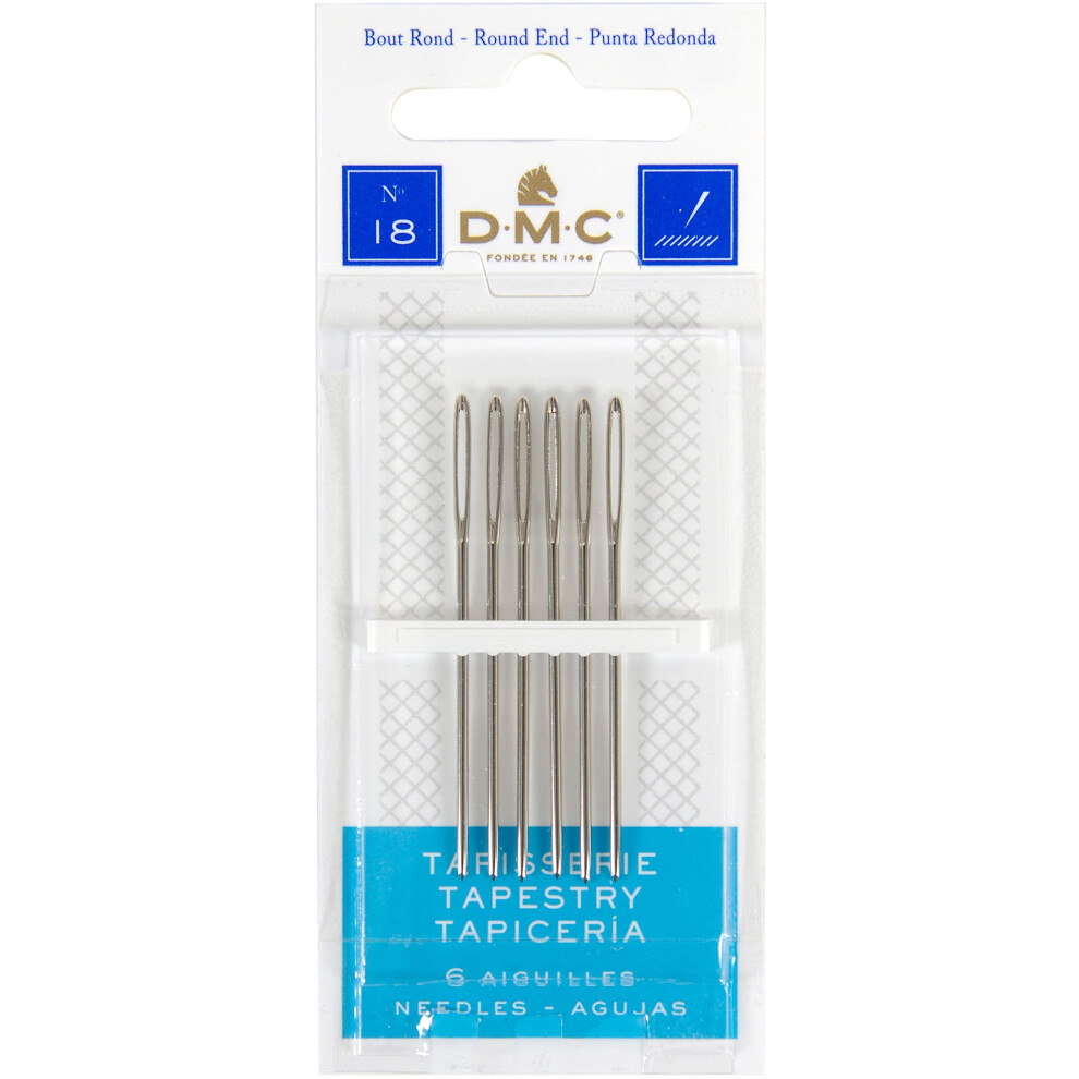 DMC 1767-18 Tapestry Hand Needles  6-Pack  Size 18