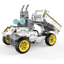 UBTech Jimu Robot BuilderBots sorozat: Overdrive Kit/APP-kompatibilis plet s kdol STEM tanulsi kszlet (410 alkatrsz s csatlakozk) Srga