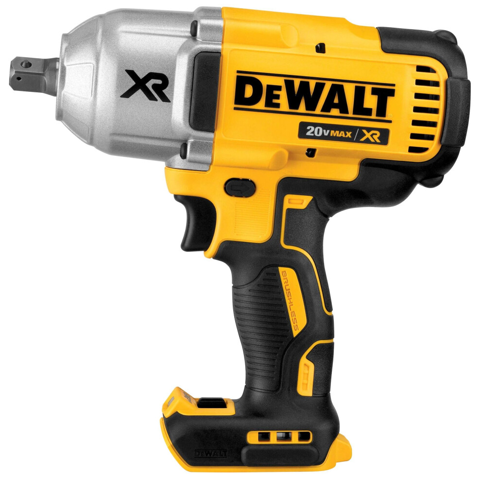 DEWALT 20V MAX XR Brushless High Torque 1/2"" Impact Wrench with Detent Anvil  Cordless  Tool Only (DCF899B)