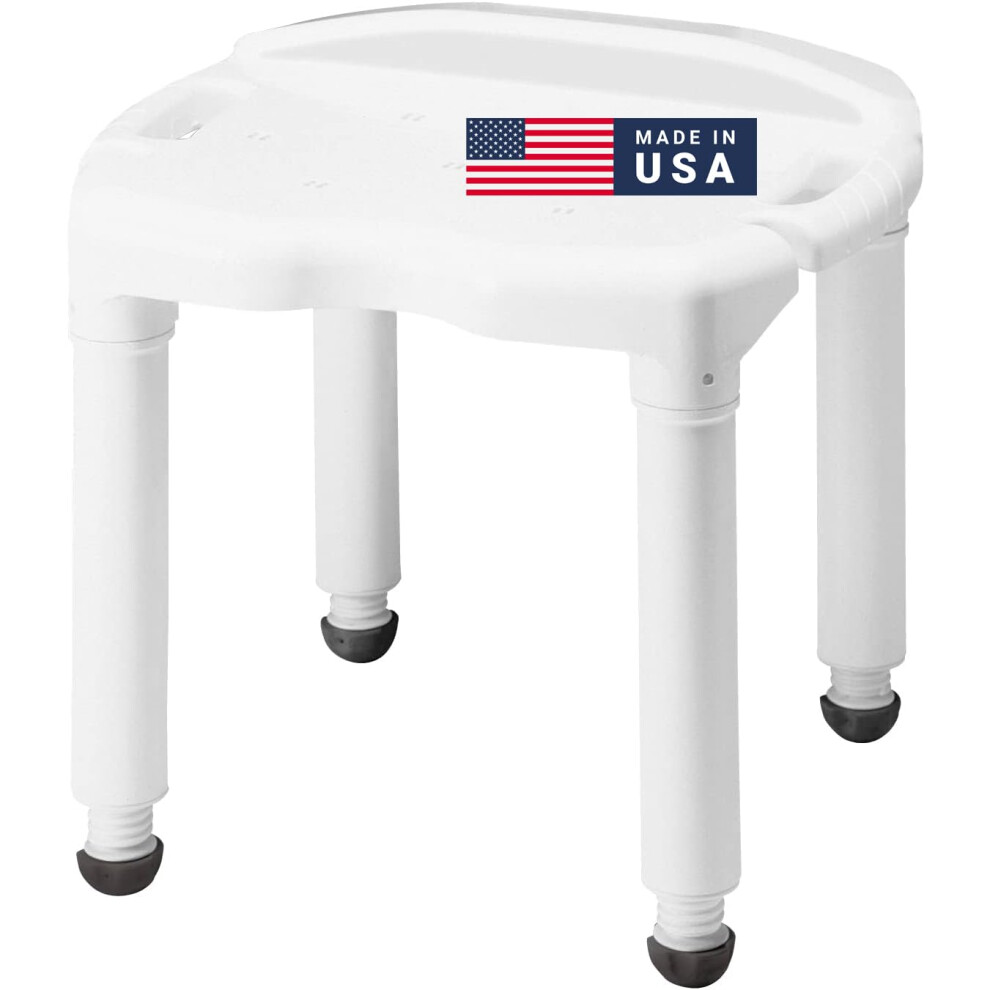 Carex Universal Bath Seat and Shower Chair - Bath Chair Supports Up To 400 Pounds - Adjustable Height Shower Bench  Plastic Stool For Shower  Shower S