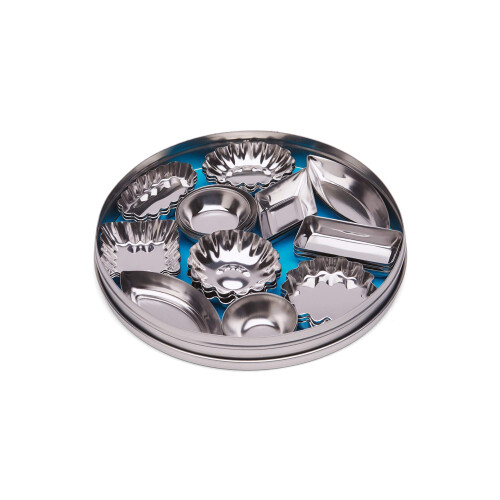 Fox Run 3620 Mini Tartlet Set, Verchroomd Staal, 36-Stuks