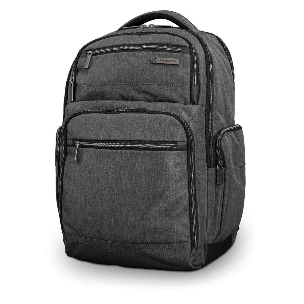 Samsonite Modern Utility Double Shot Laptop Backpack  Charcoal Heather  One Size