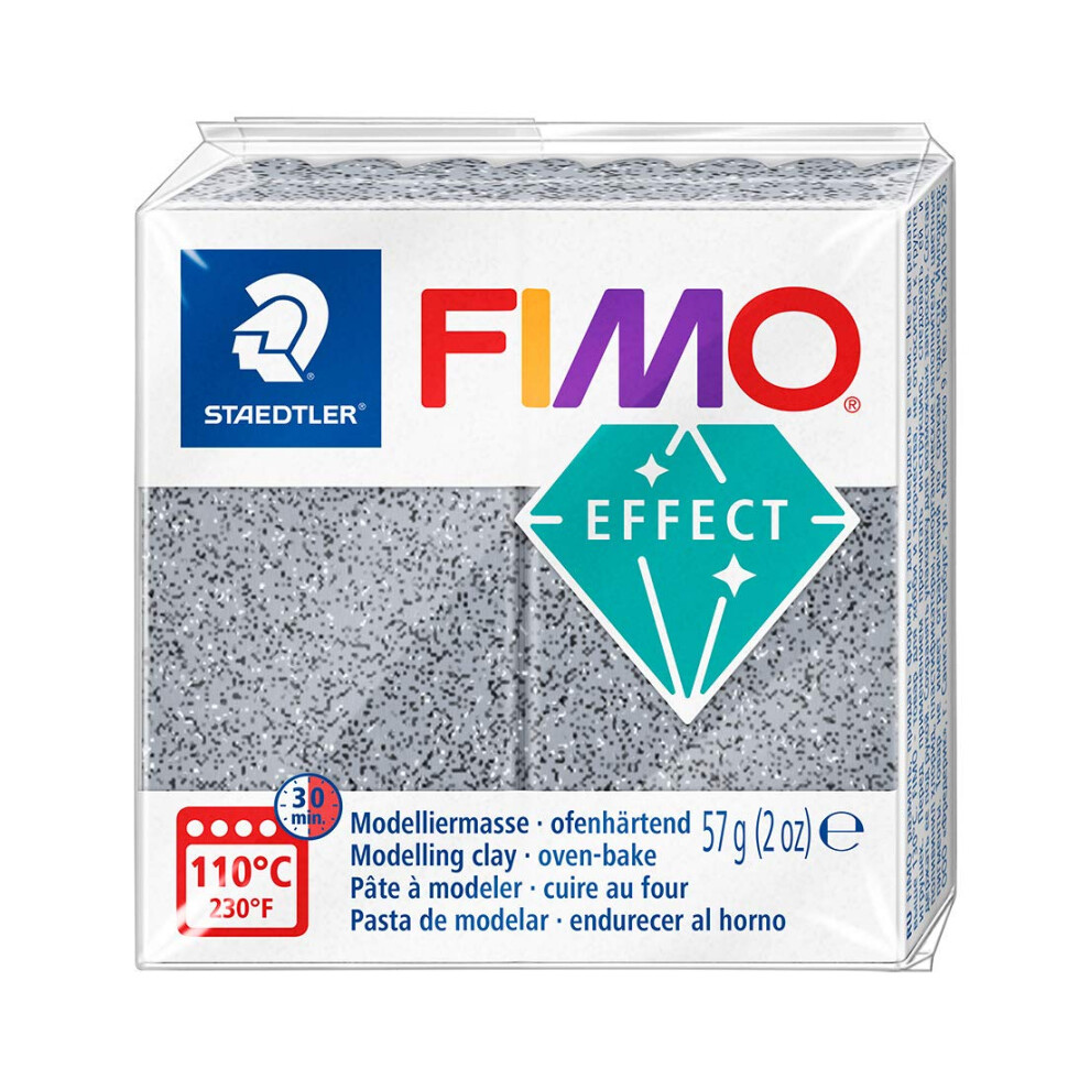 Staedtler FIMO Effects Polymer Clay - -Oven Bake Clay for Jewelry  Sculpting  Granite 8020-803