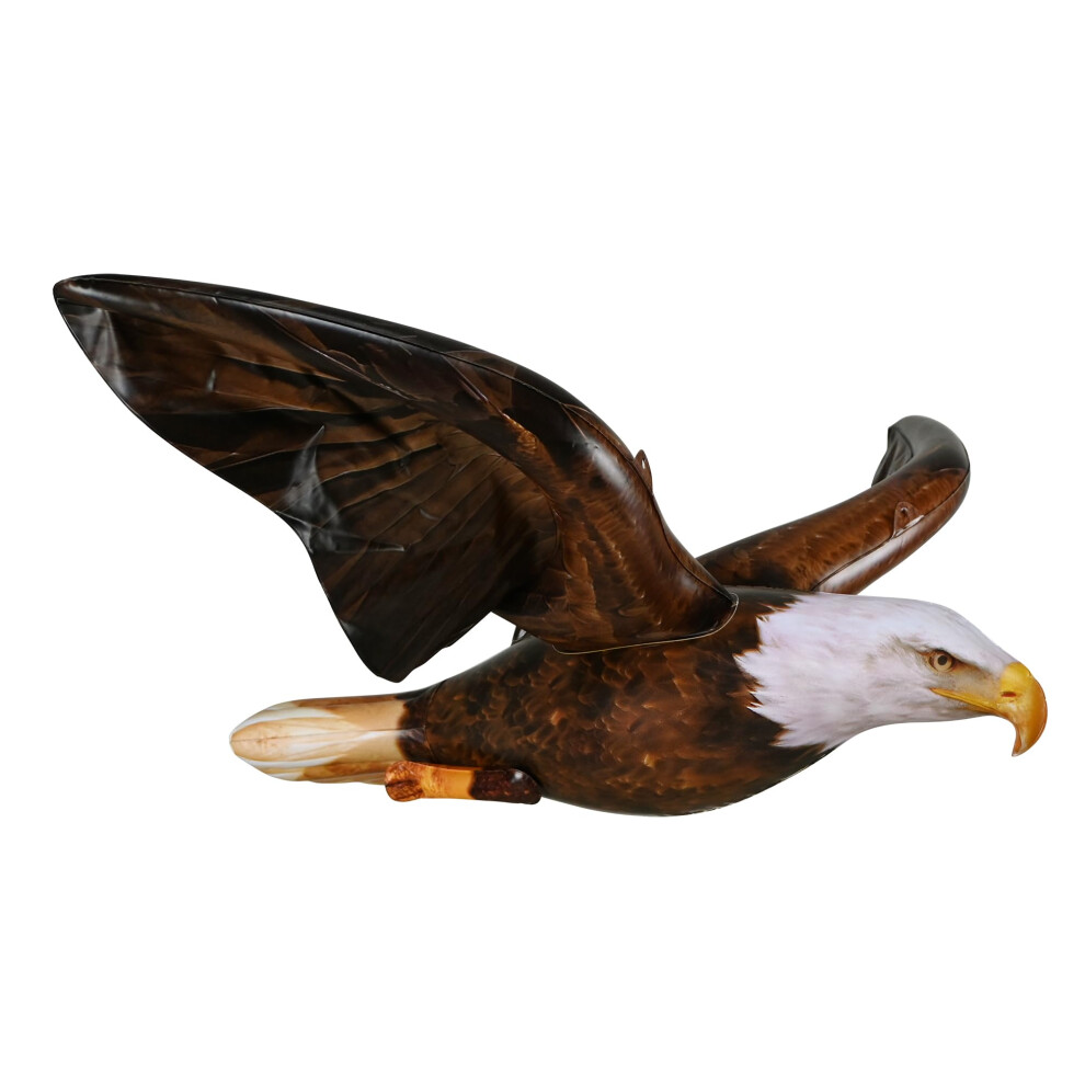 Jet Creations 38"" Wingspan Inflatable Bald Eagle Dark Brown Realistic Wild Animal Figure Patriotic Bird Theme Parties Pool Fun Home Yard D?Cor