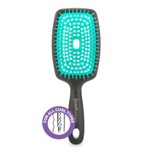 Curl Keeper Flexy Haarborstel Turkoois - Ontwarrende haarborstel met flexibele borstelharen voor gebruik onder de douche Door krullen kammen en klitt