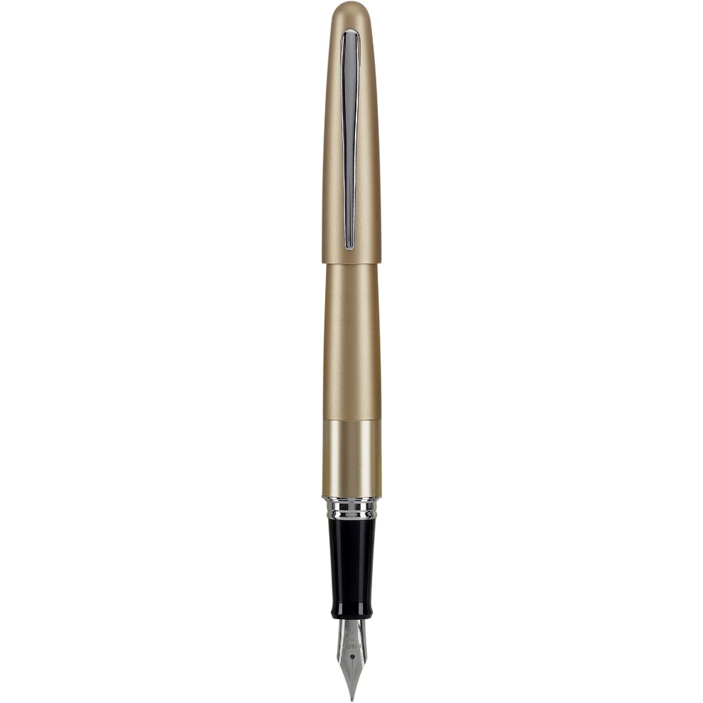 PILOT Metropolitan Collection Fountain Pen  Gold Barrel  Classic Design  Fine Nib  Black Ink (91112)