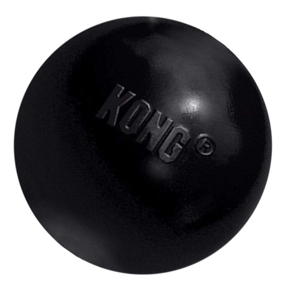 Kong Extreme Ball With Hole - Dog Fetch Toy - Durable Dog Ball Toy For Training Interactive Playtime & More - Natural Extreme Rubber Ball For Dogs