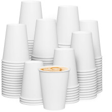 Comfy Package [12 oz. - 300 Tasses en Papier Jetables Blanches pour Café Chaud - Écologiques