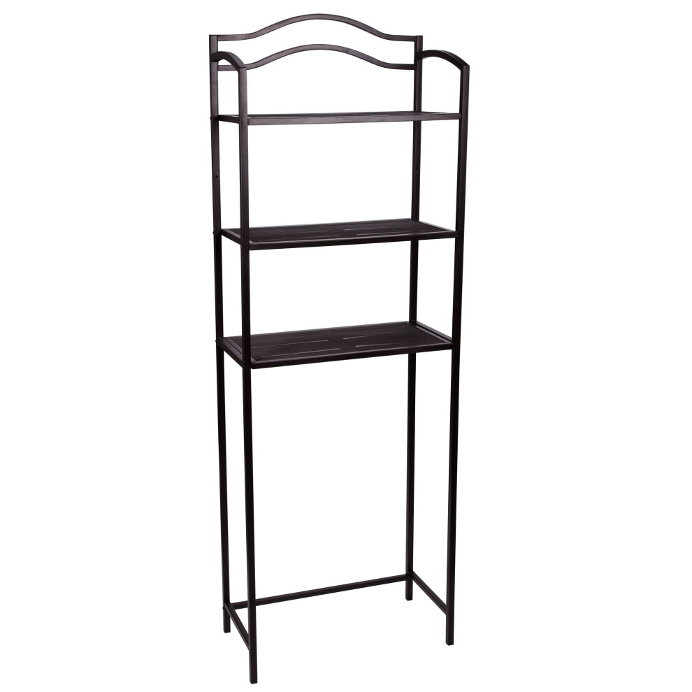 Household Essentials 3-Tier Over the Toilet Storage Shelf Espresso Brown