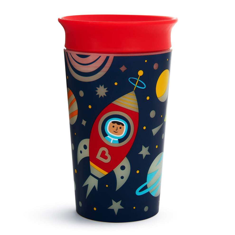 Munchkin Miracle 360 Degree Glow in The Dark Sippy Cup  9 Ounce  Astronaut  Red