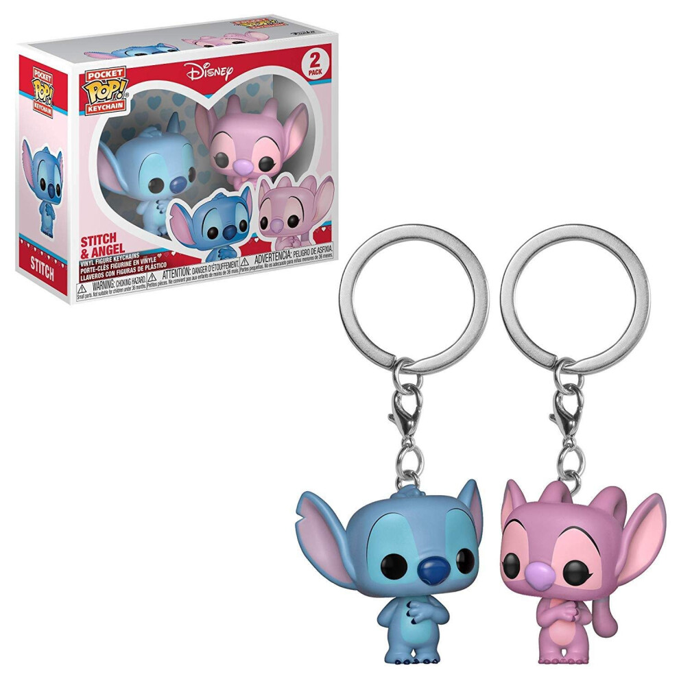 FUNKO POP! KEYCHAIN: Lilo & Stitch - Stitch & Angel 2PK