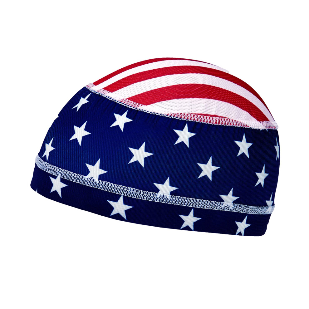 Mission Cooling Helmet Liner  USA Flag - Lightweight & Breathable - Cools Up to 2 Hours - UPF 50 Sun Protection - Machine Washable