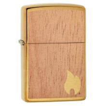 Accendino Zippo Windproof Woodchuck USA in Legno