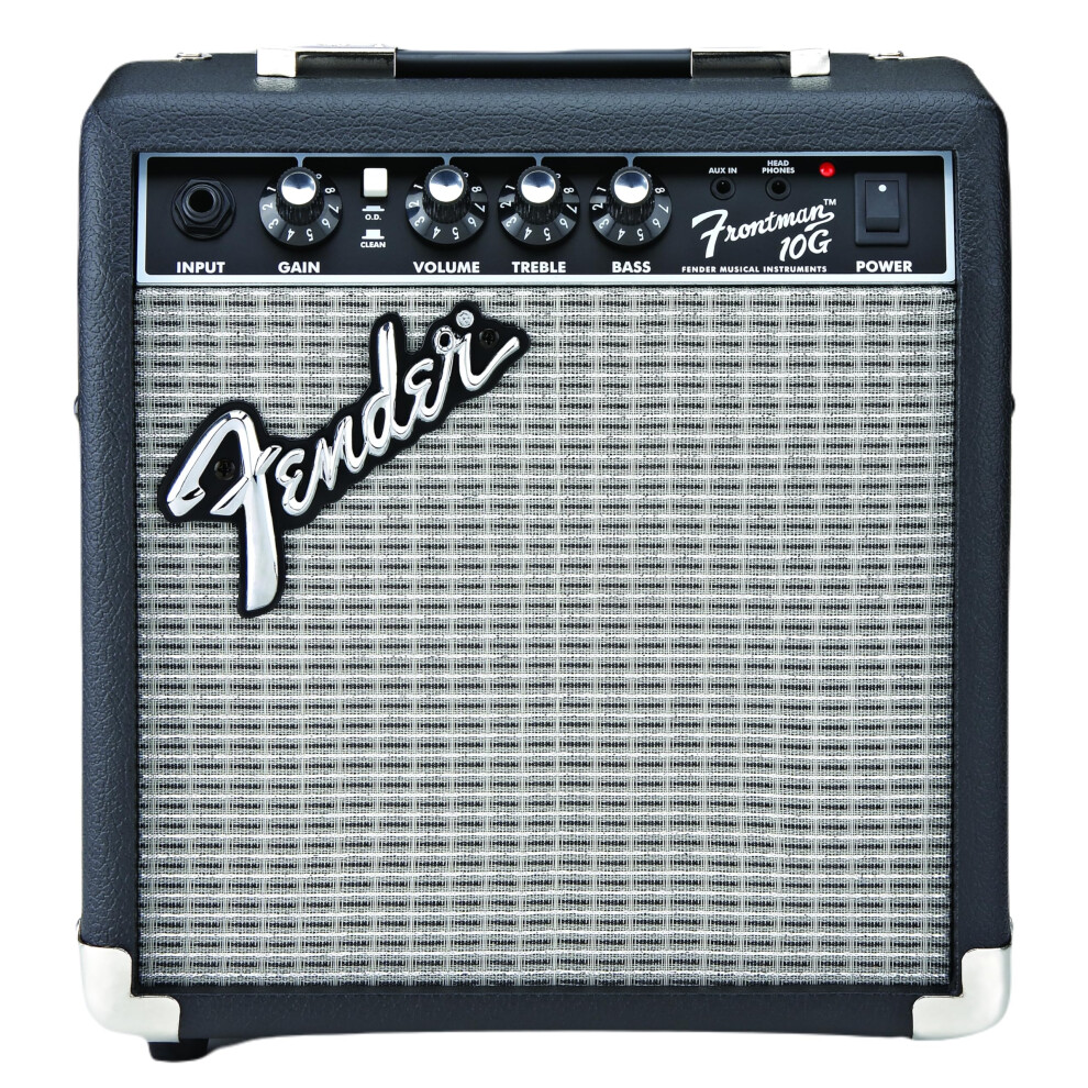 Fender Frontman 10G Guitar Amp  10 Watts  with 2-Year Warranty  6 Inch Fender Special Design Speaker  5.75Dx10.25Wx11H Inches