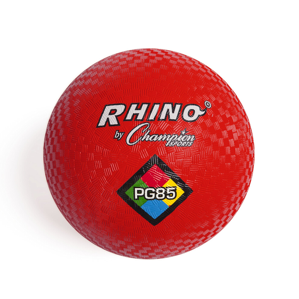 Champion Sports Rhino Playground Balls 8.5"" D - Two Ply  Nylon Wound  RED