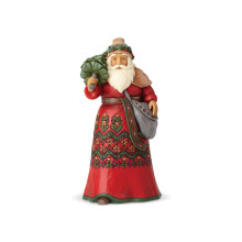 Figurine en r?sine de pierre de 7 pouces du P?re No?l autour du monde de Enesco Jim Shore Heartwood Creek