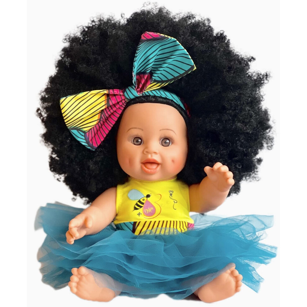 Orijin Bees Dream Love Bee - 12 inch Black Doll  African American Doll  Biracial Doll  Afro Doll  Latino Doll  Curly Hair Doll  Birthday Gift