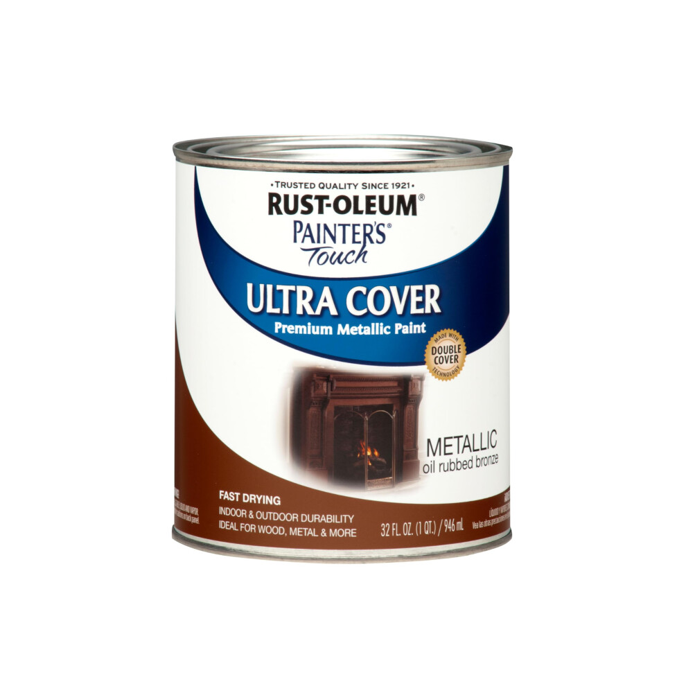 Rust-Oleum 254101 Painter's Touch Brush On Paint  1 Quarts (Pack of 1)  Metallic Oil-Rubbed Bronze  32 Fl Oz