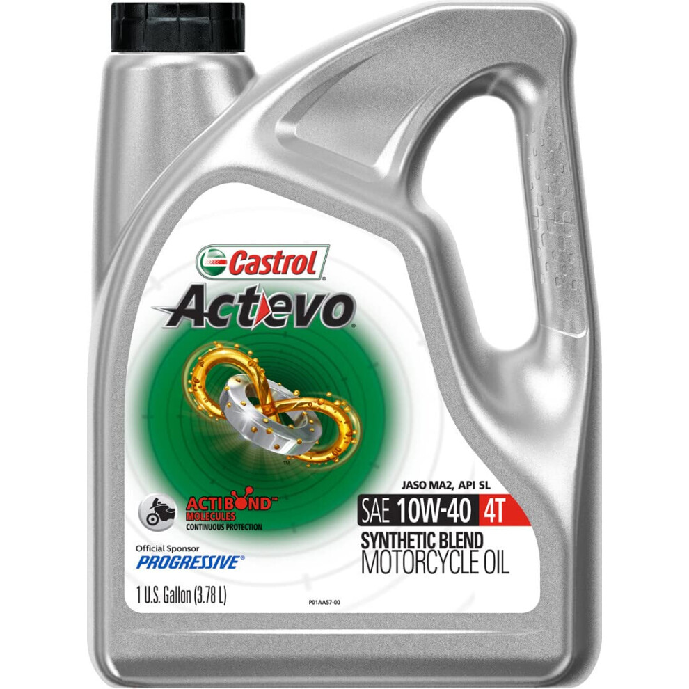 Castrol 03130 Actevo X-Tra 4T Synthetic Blend - 10W40-1gal.