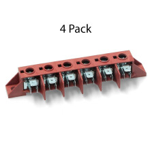 Universal 6 Pole Screw Mounted Oven Terminal Connector Block 40a/450v (4 Pack)