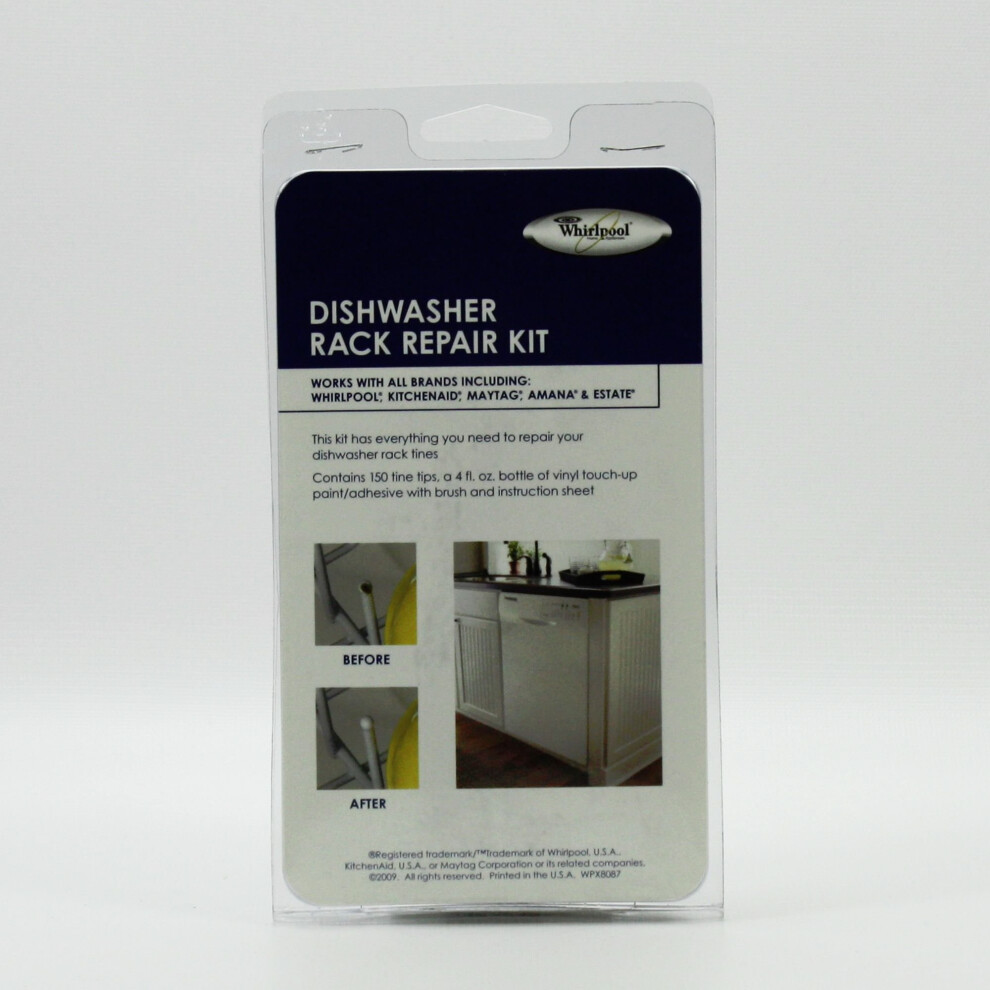 Whirlpool 4396838RC Dishwasher Rack Repair Kit  White