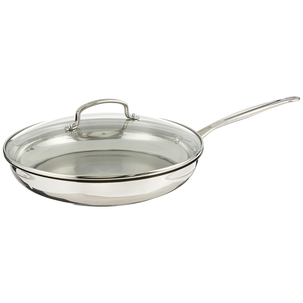 Cuisinart 12 Inch Skillet with Glass Cover  Chef's Classic Collection  722-30G