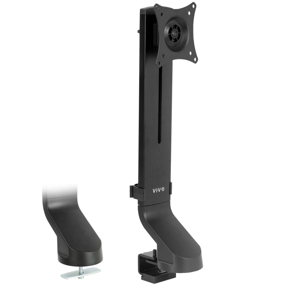 VIVO Adjustable Single Monitor Mount for Sit-Stand Workstation Desk Converter Monitor Arm Fits 1 Screen up to 32 inches STAND-V001U
