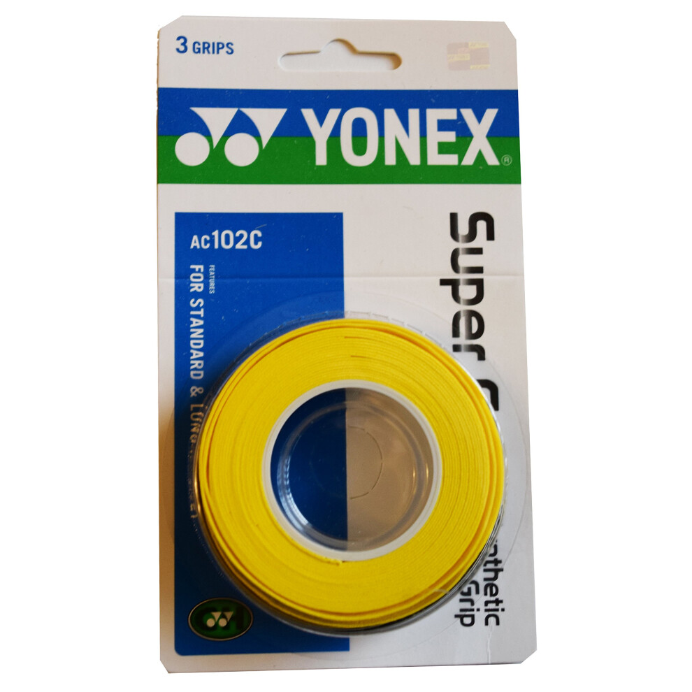 Yonex Super Grap AC102C Badminton/Tennis Synthetic Over Grip 3 Grips