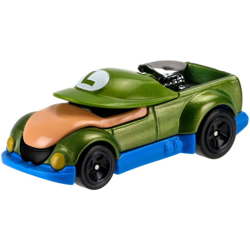 Hot Wheels Super Mario Character Cars Luigi Vehicle 2/7