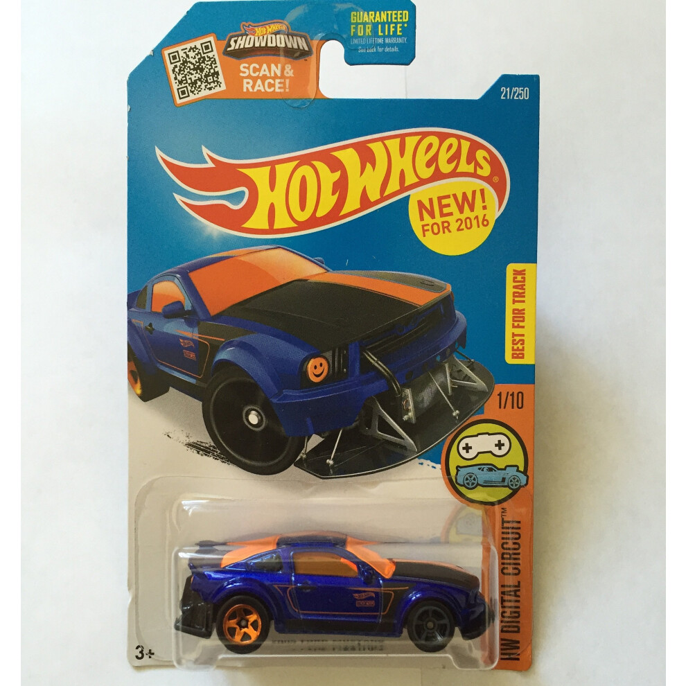 Hot Wheels  2016 HW Digital Circuit  2005 Ford Mustang [Blue] #21/250