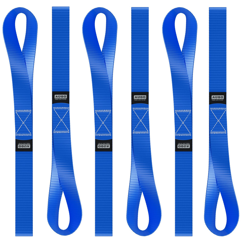 Soft Loop Tie Down Straps - 1 500 Load Capacity & 4 500 Lbs Breaking Strength - 6 Pack - Loops For Securing Atv Utv Motorcycles Scooters Dirt Bike 688474024984