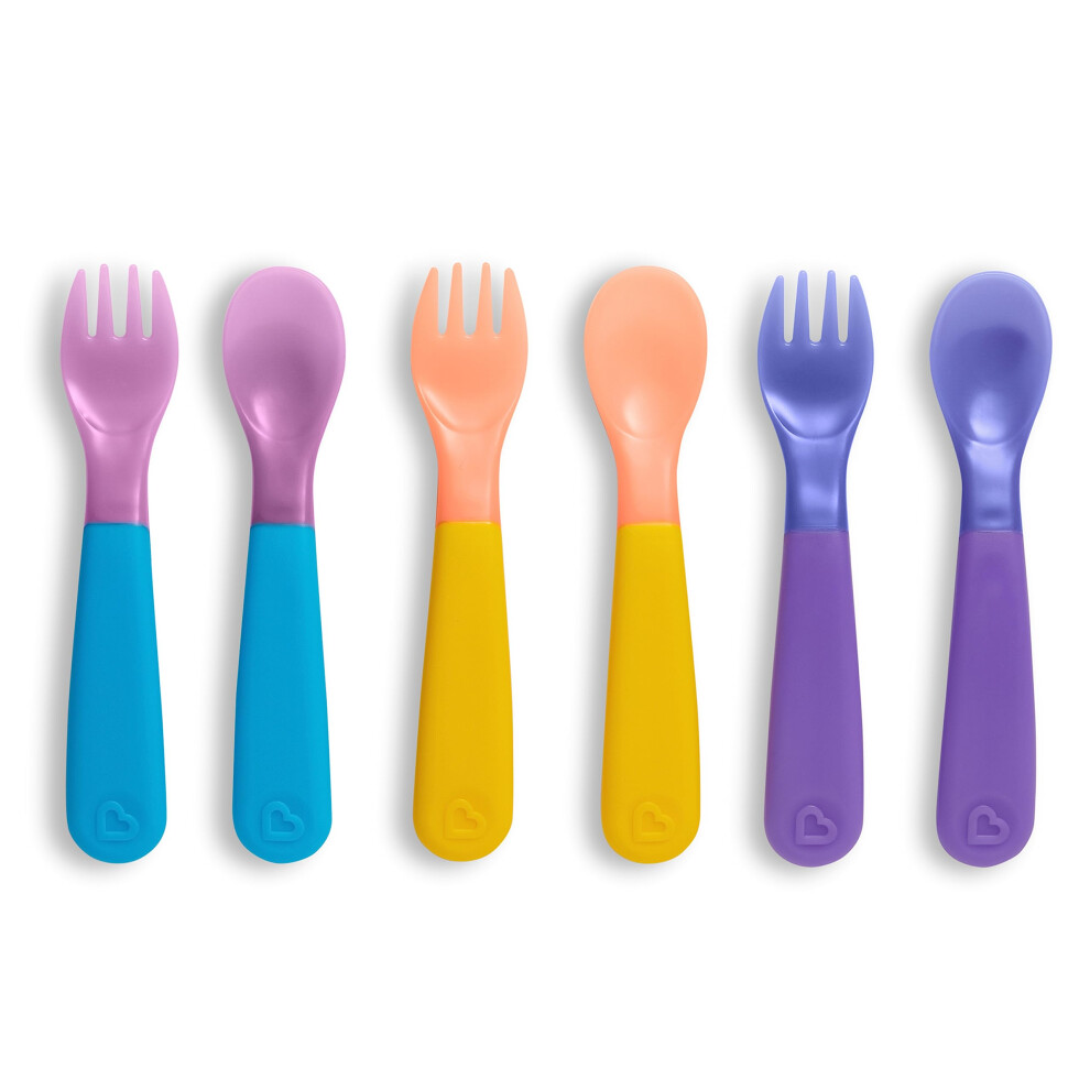 Munchkin ColorReveal Color Changing Toddler Forks and Spoons  6 Pack