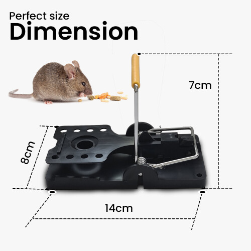 2Pack 14cm Rat Traps - Quick Kill, Durable & Reusable Rodent Catcher 2