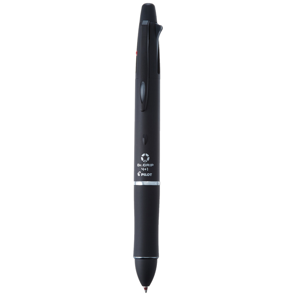 Pilot Dr. Grip 4+1  4 Color 0.7 mm Ballpoint Multi Pen & 0.5 mm Mechanical Pencil - Black Body (BKHDF1SFN-B)