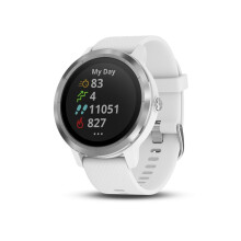 Garmin v?voactive 3 GPS Smartwatch - White & Stainless (Renewed)
