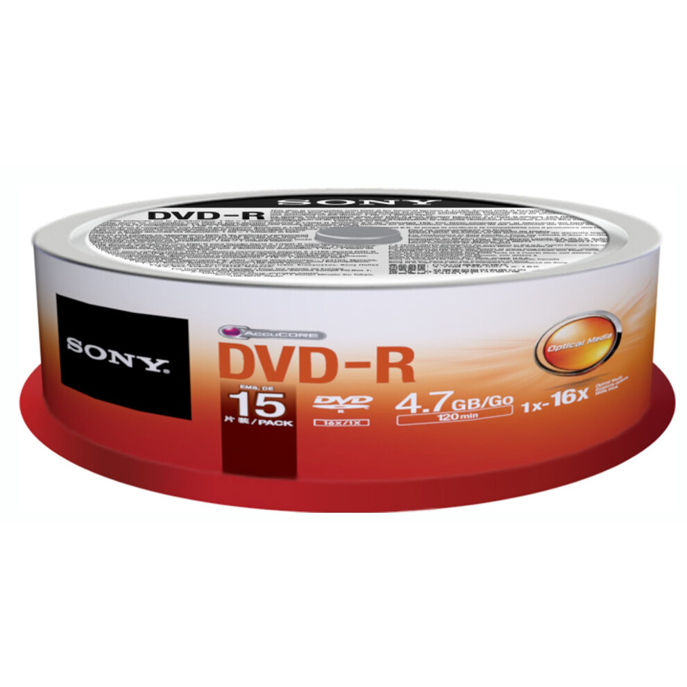 Sony DVD-R (15 pk Spindle)