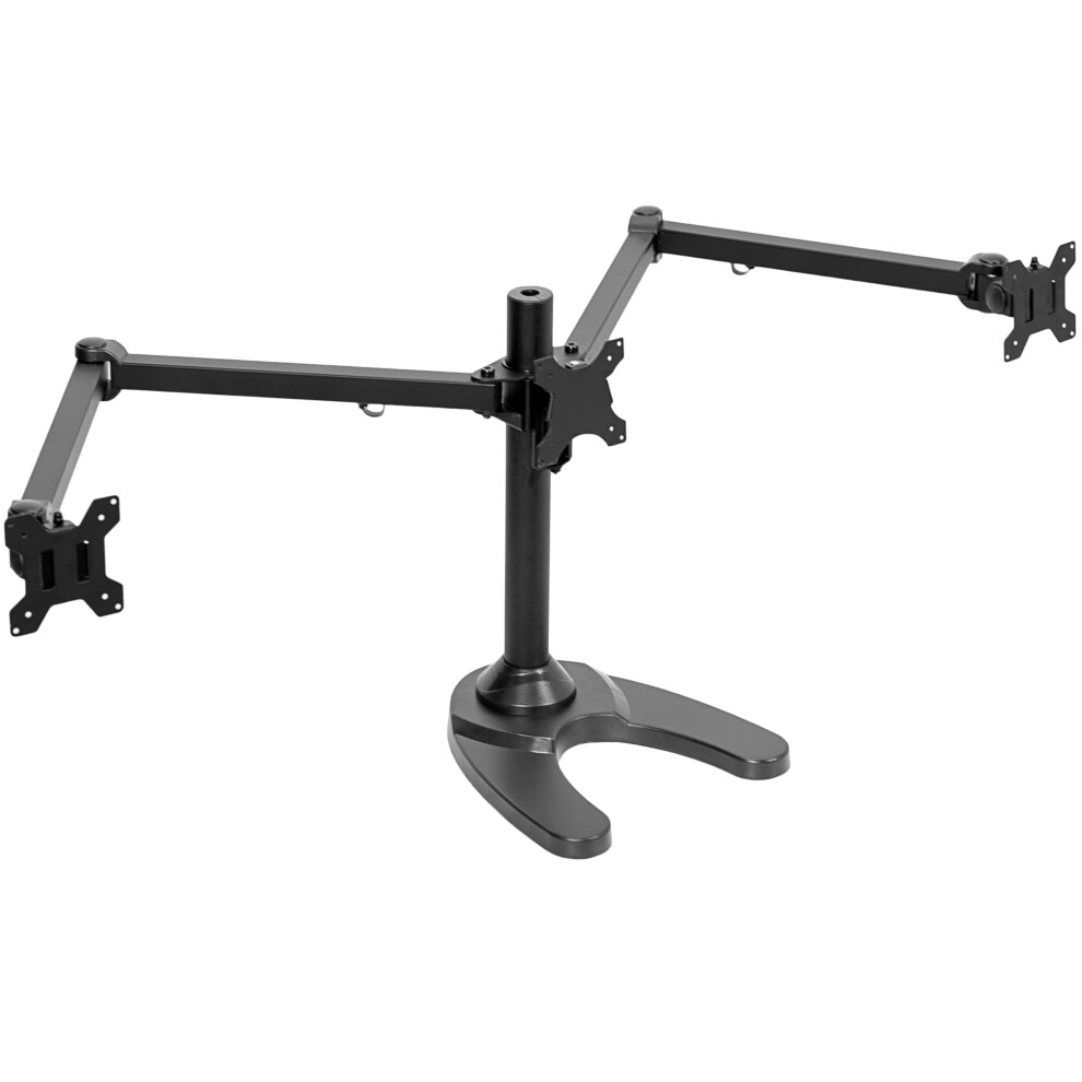 VIVO Triple LED LCD Computer Monitor Free Standing Desk Mount with Base  Heavy Duty Fully Adjustable Stand for 3 Screens up to 32 inches  STAND-V103F