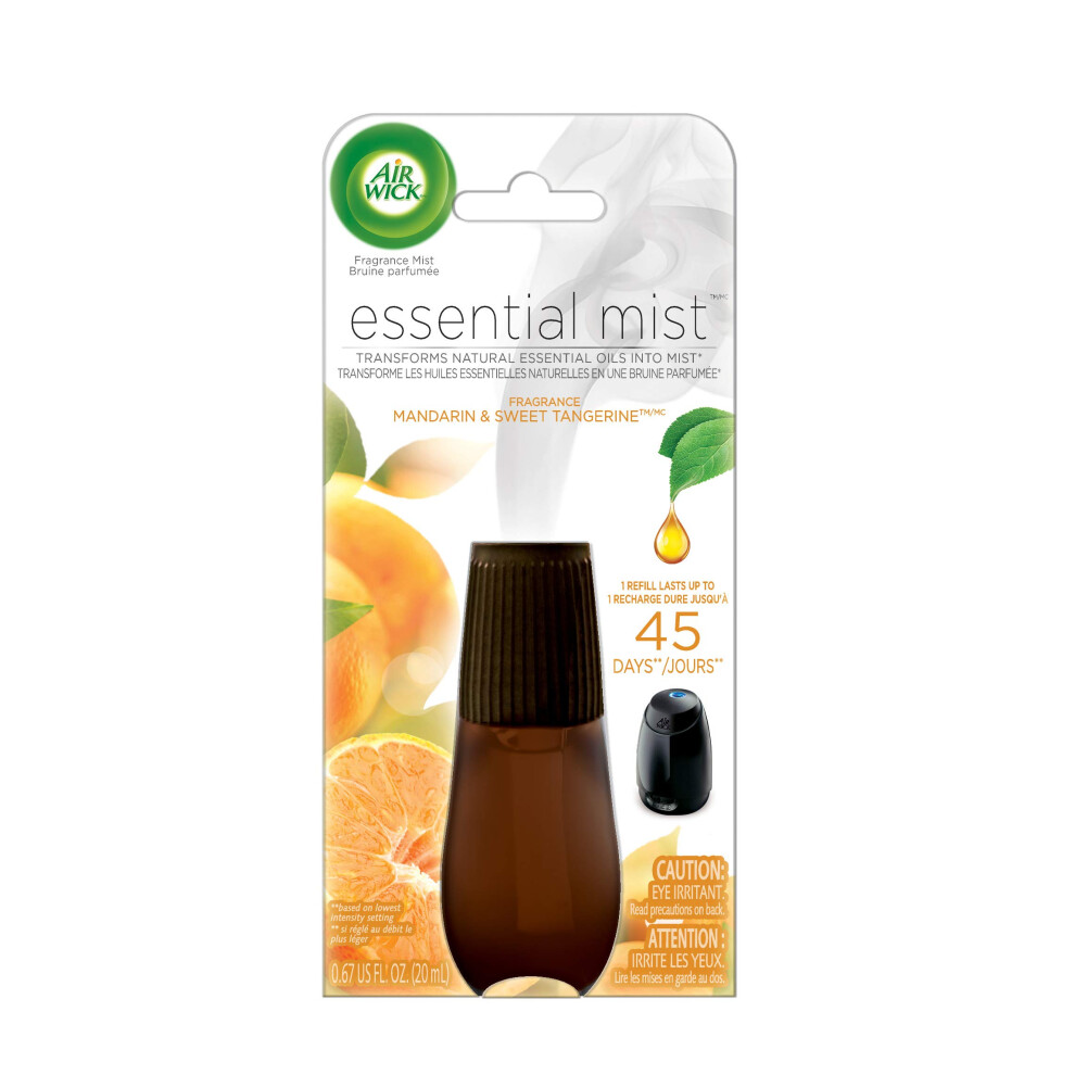 Air Wick Essential Oils Diffuser Mist Refill  Mandarin & Sweet Orange  1ct  Air Freshener