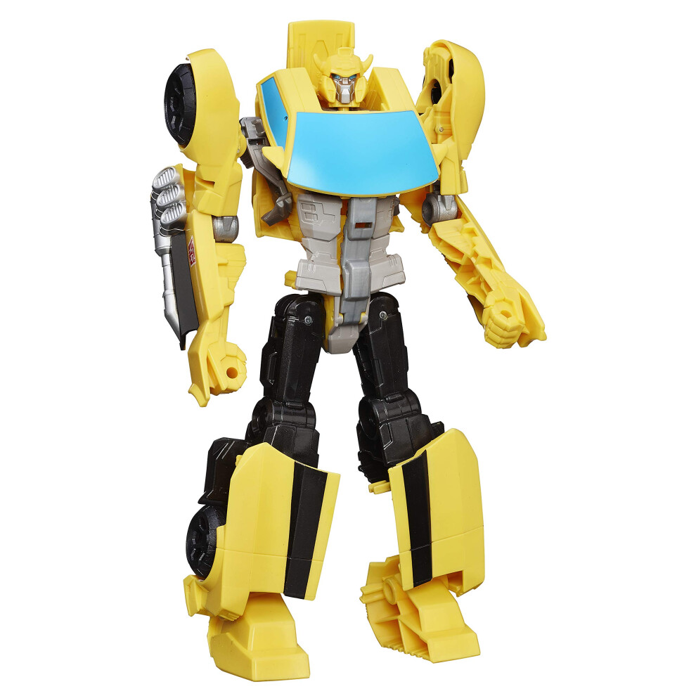 Transformers Toys Heroic Bumblebee Action Figure - Timeless Large-Scale Figure  Changes into Yellow Toy Car  11"" (Amazon Exclusive)