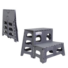 Bee Neat Folding 2 Step Stool for Adults Kids Toddlers - Collapsible & Foldable Step Ladder for Kitchen Bathroom or Bedroom - Non-Slip & Wide Step
