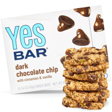 Yes Bar, Snack Riegel, Dunkle Schokoladenstückchen, 6 Riegel, je 1,4 oz (40 g)