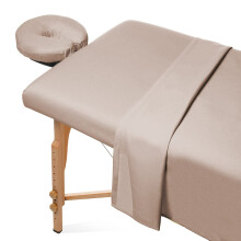 Saloniture 3-delad Mikrofiber Massagebordsark - Premium Ansiktsbädd Överdrag - Inkluderar Lakan och Ansiktskudde