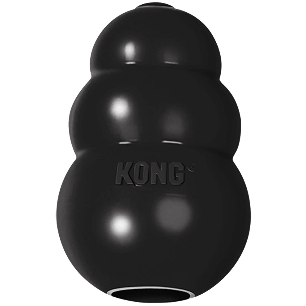 KONg - Extreme Dog Toy - Toughest Natural Rubber  Black - Fun to chew  chase and Fetch - for XX-Large Dogs