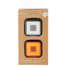 Kit de luces LED Blinder cuadradas negras recargables Knog