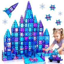 NVHH Magnetic Tiles Kids Toys for 3 4 5 6 7 8+ Year Old Boys Girls 3D Castle Princess Magnetic Building Blocks Educational Toddler Girls Toys Age 2-4