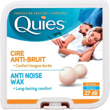 caswell-Massey Boules Quies Ear Plugs - Natural Beeswax and cotton Plugs for Swimming Sleeping - Disposable Reusable - 8 Pairs