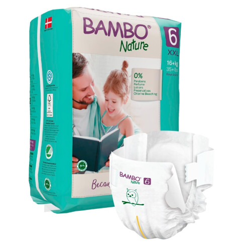 Bambo Nature Couche Taille 6 16+kg Tall Pack 40 unités