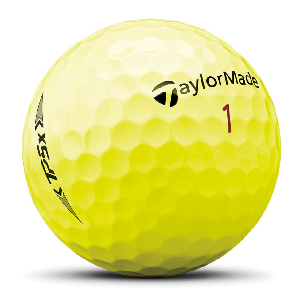 TaylorMade Unisexs TP5X Yellow golf Balls  One Size